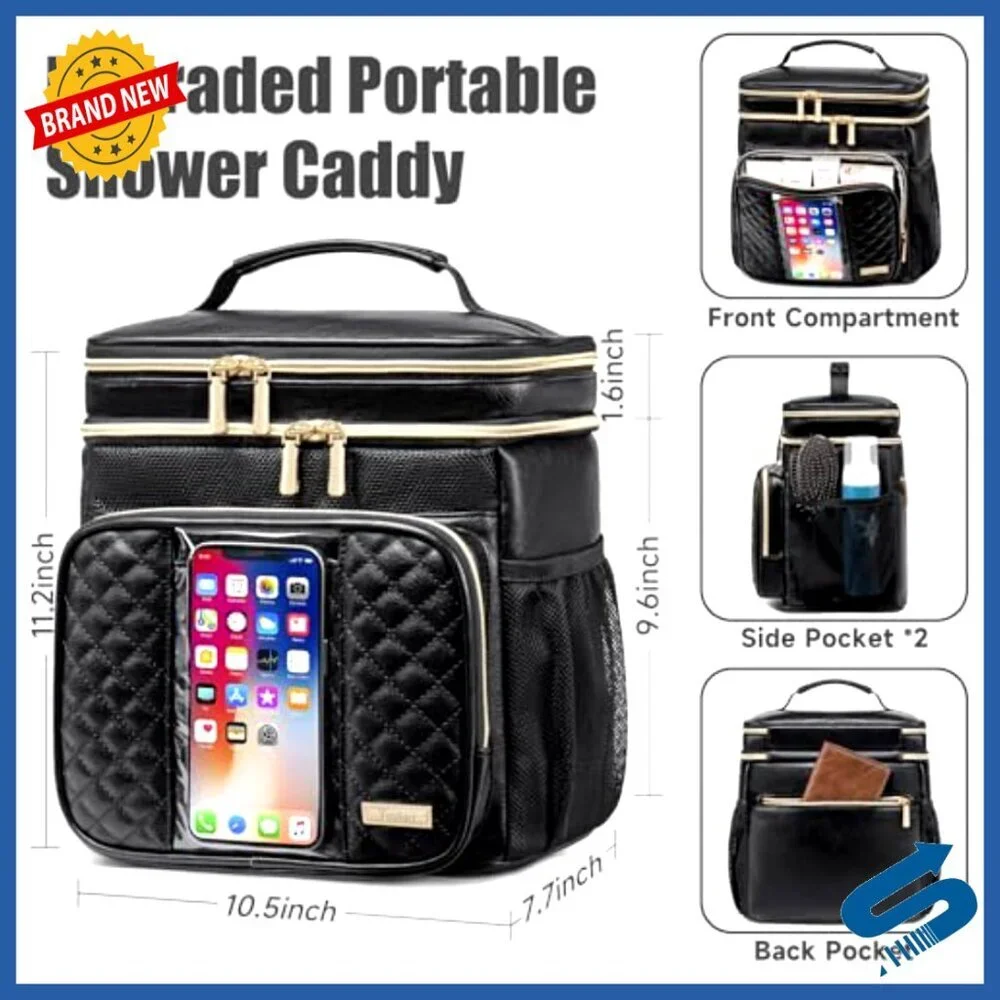 Large Hanging Travel Toiletry Bag Water Resistant Shower Caddy Makeup Organizer